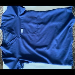 Figs Catarina one pocket scrub top navy